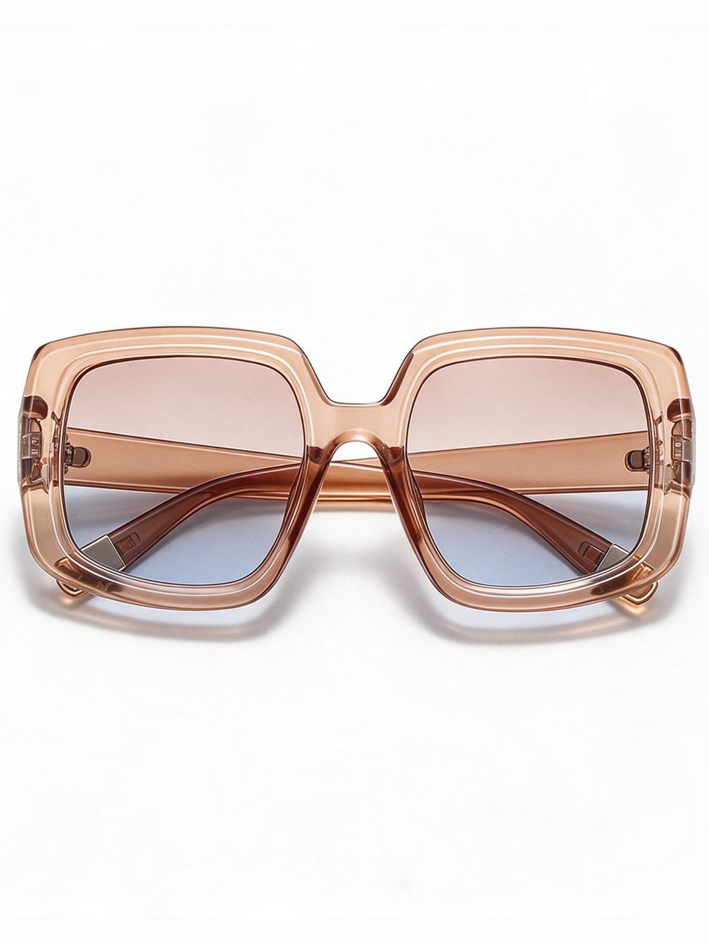 Square Oversized Women’s Sunglasses - Blush Gradient Lenses - Picture 2 of 2